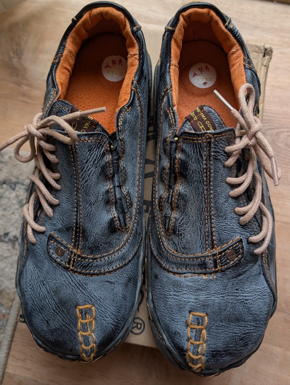 TMA Eyes Side Lace Leather Shoes